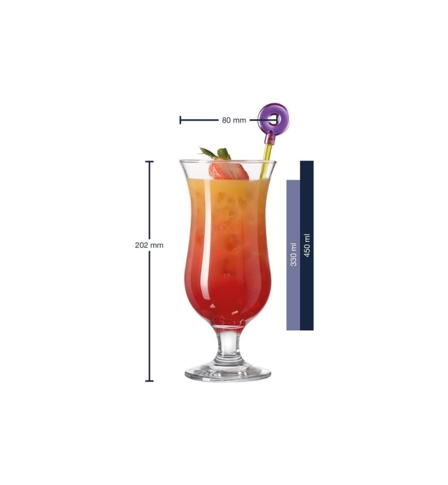 LEONARDO - Cocktailglas Hurricane 450 ml, 2 Stück, Transparent