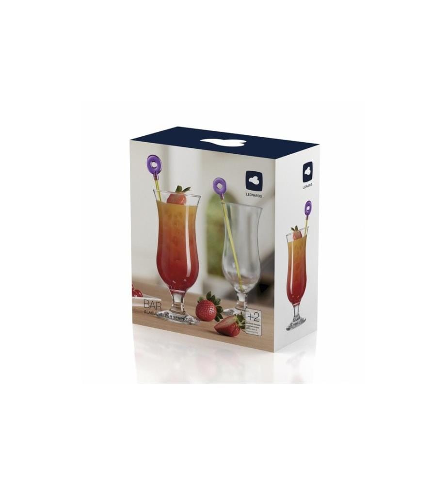 LEONARDO - Cocktailglas Hurricane 450 ml, 2 Stück, Transparent
