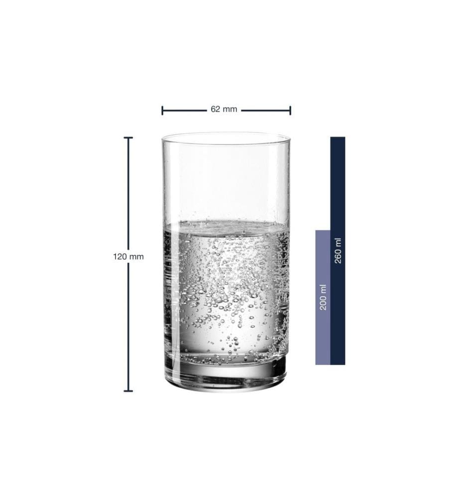 LEONARDO - Verre Easy 260 ml, 6 Pièce/s, Transparent
