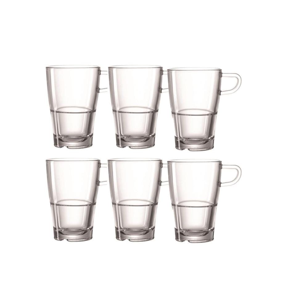 LEONARDO - Tasse à latte macchiato Senso 350 ml, 6 Pièce/s, Transparent