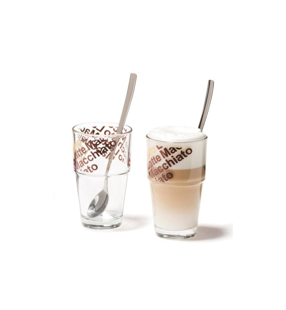 LEONARDO - Latte Macchiato Becher 410 ml, 2 Stück, Transparent