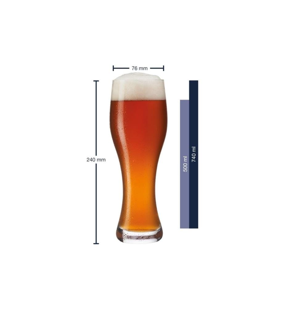 LEONARDO - Bierglas Taverna 500 ml, 2 Stück, Transparent