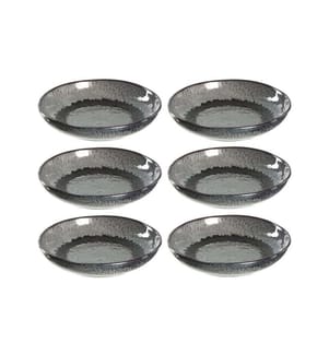 LEONARDO - Assiette de soupe et de pâtes Matera Ø 21 cm, 6 Pièce/s, Anthracite