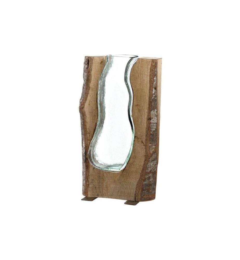 LEONARDO - Vase Casolare 36 cm 1 Stück, Transparent; Braun