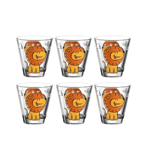 LEONARDO - Kindertasse Bambini Löwe, 215 ml, 6 Stück