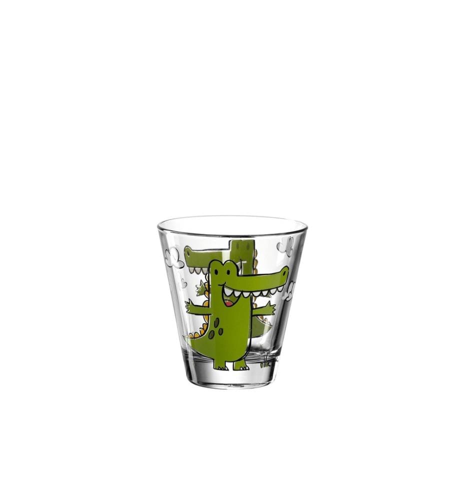 LEONARDO - Kindertrinkglas Bambini Krokodil, 215 ml,  6 Stück
