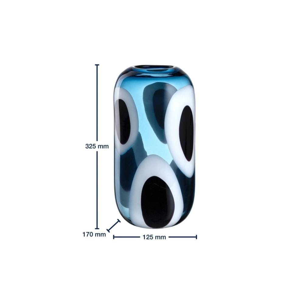 Leonardo Vase Occhi Blu 33 cm, Blau
