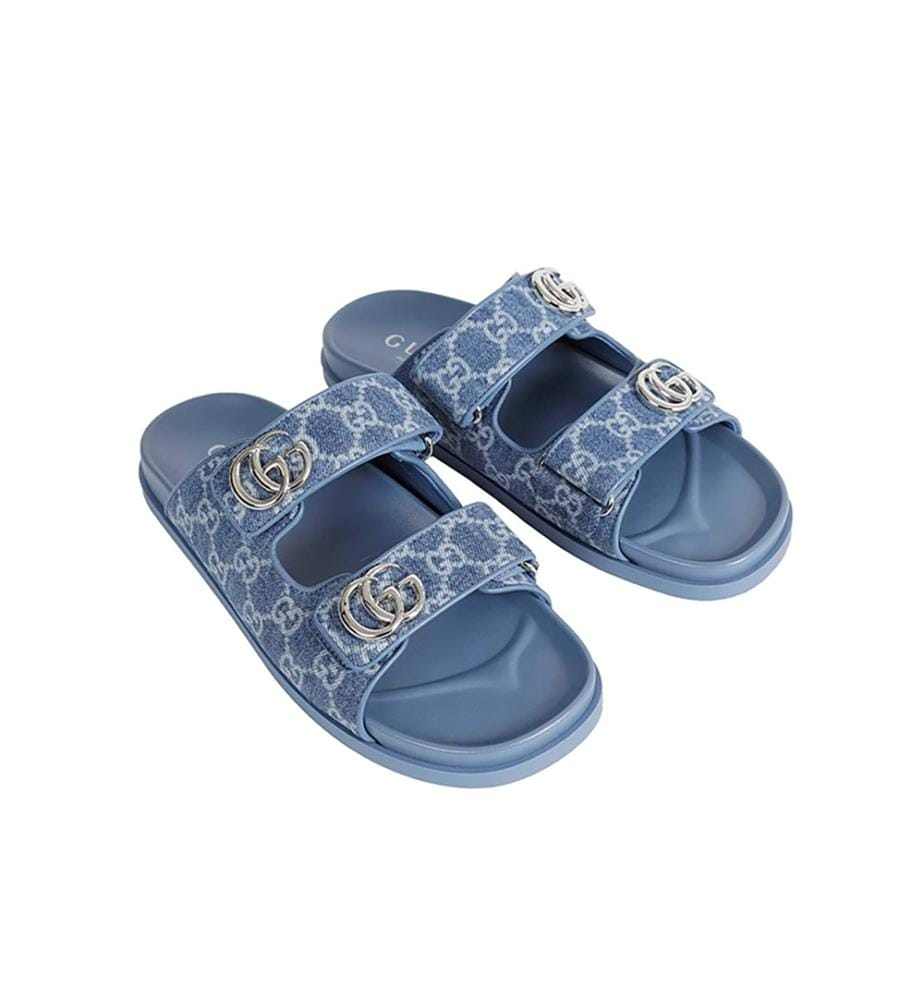 Denim-Sandalen - Mittelblau
