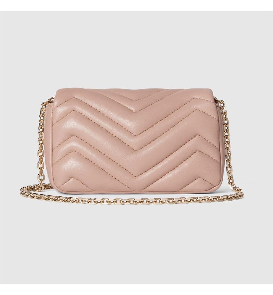 Mini-Schultertasche - Rosa Beige