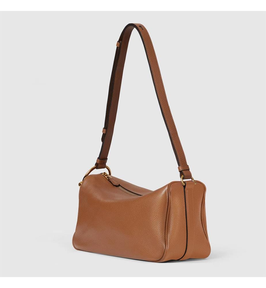 Half Horsebit Medium Schultertasche - Braun