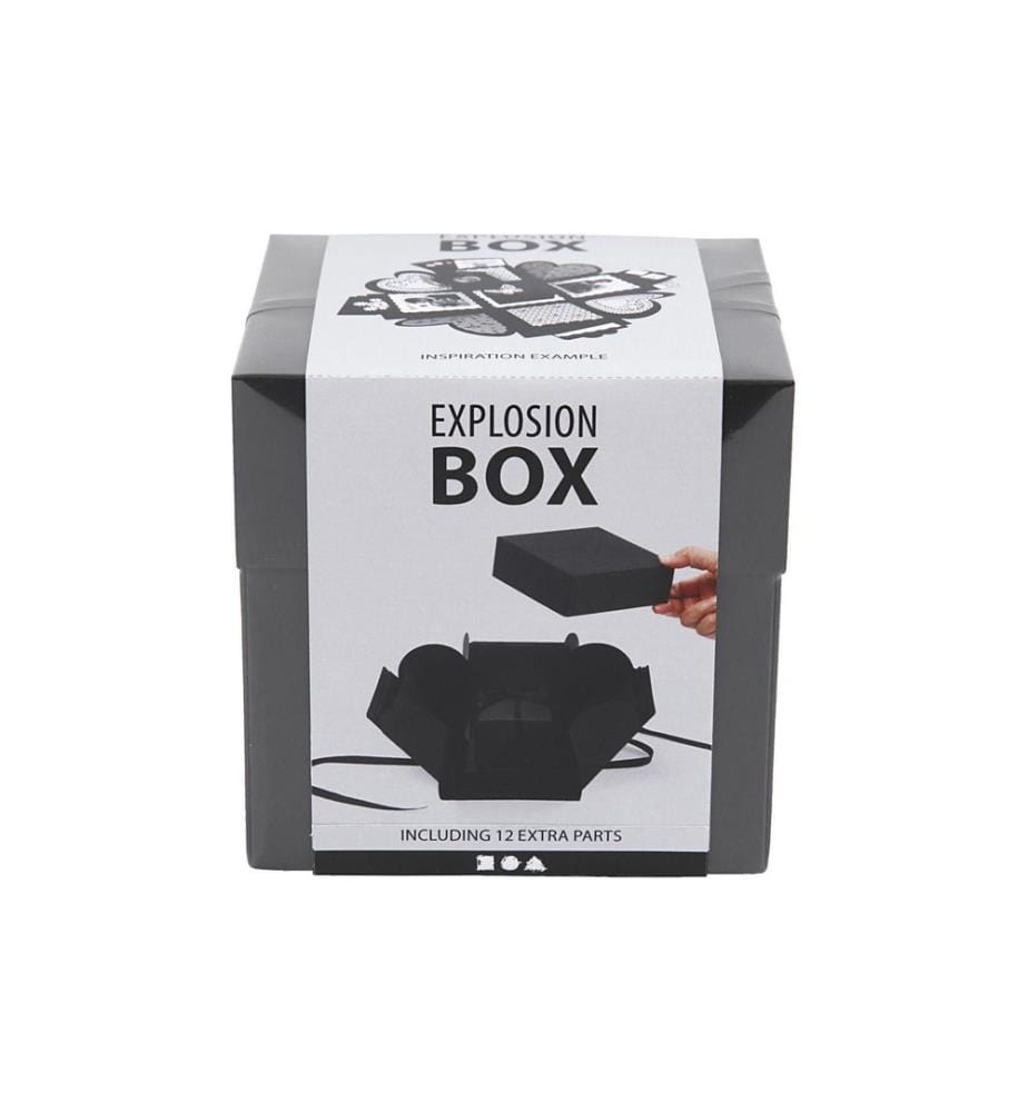 CREATIV COMPANY - Carton cadeau Noir, 12 x 12 x 12 cm
