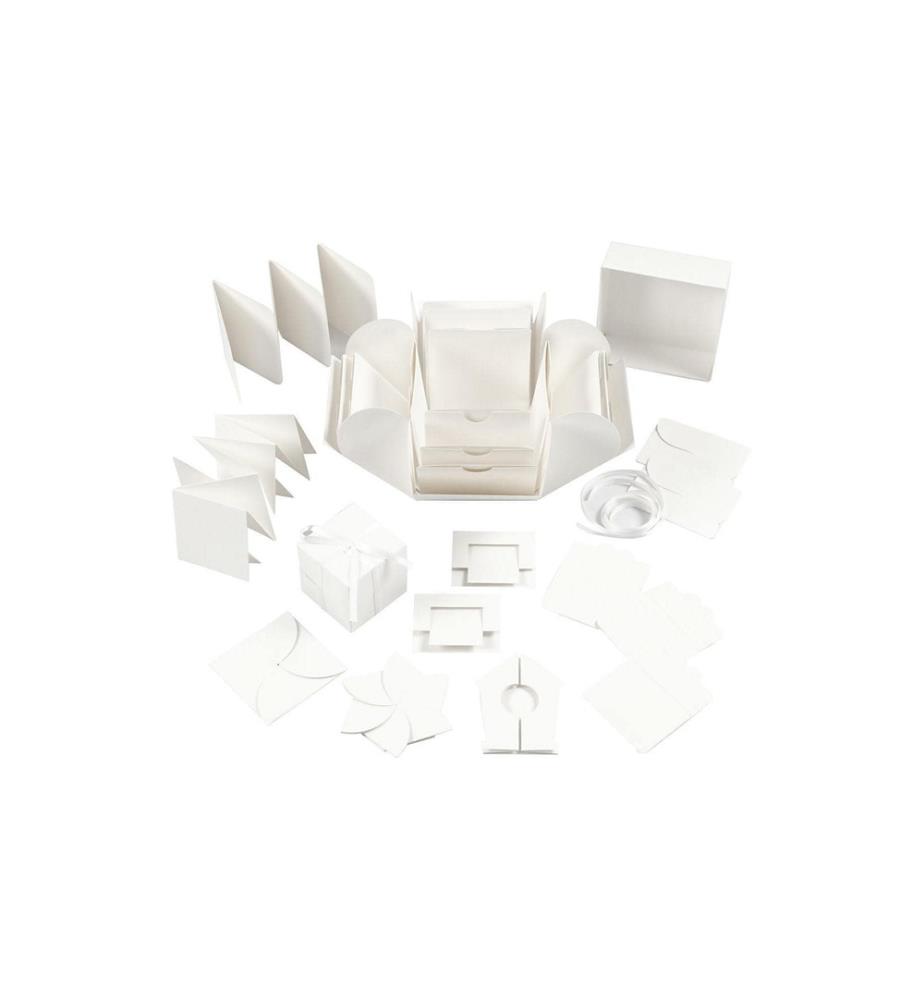 CREATIV COMPANY - Geschenkbox Weiss, 12 x 12 x 12 cm