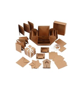 CREATIV COMPANY - Geschenkbox Nature, 12 x 12 x 12 cm