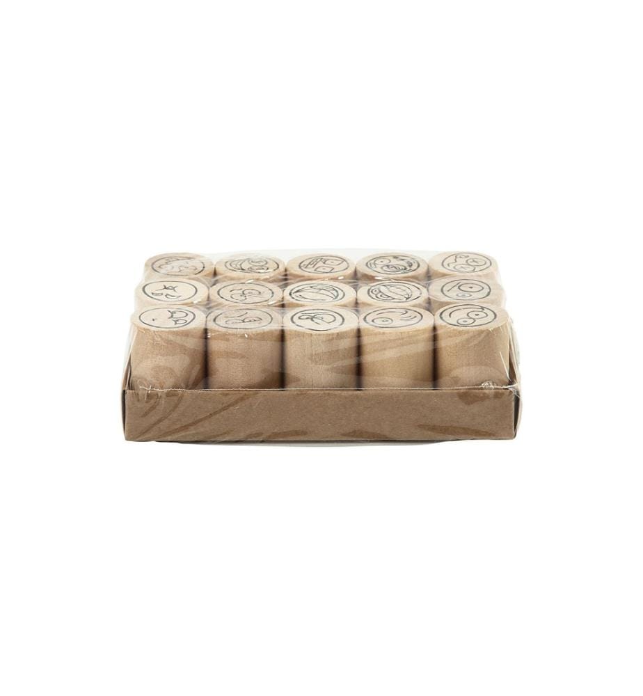 CREATIV COMPANY - Stempel Holz 15 Stück