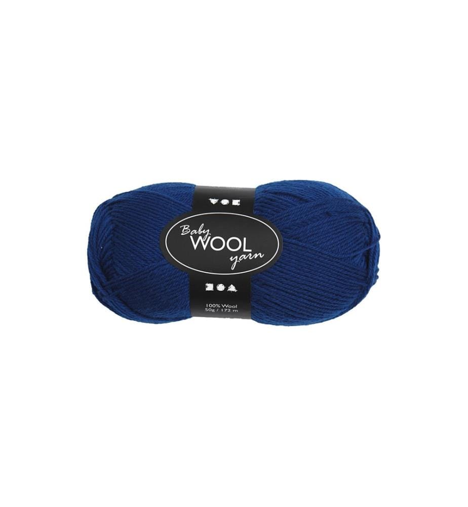 CREATIV COMPANY - Wolle Babygarn Merino 50 g 14/4 Dunkelblau