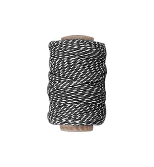 CREATIV COMPANY - Kordelband Baumwolle Schwarz/Weiss, 50 m