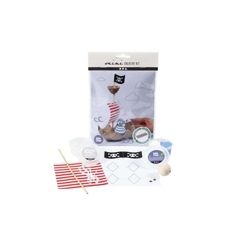 CREATIV COMPANY - Bastelset Mini Piratenschiff 7-teilig