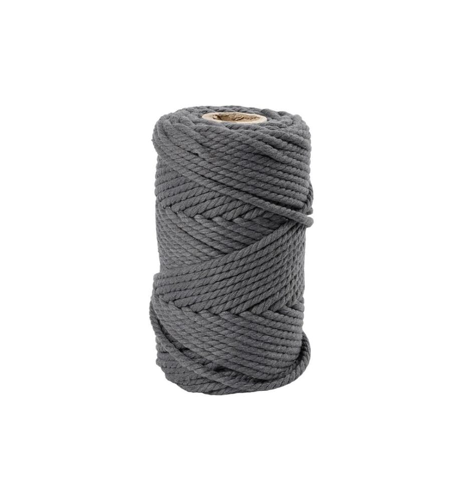 CREATIV COMPANY - Baumwollgarn Makramee Rope 330 g, Grau
