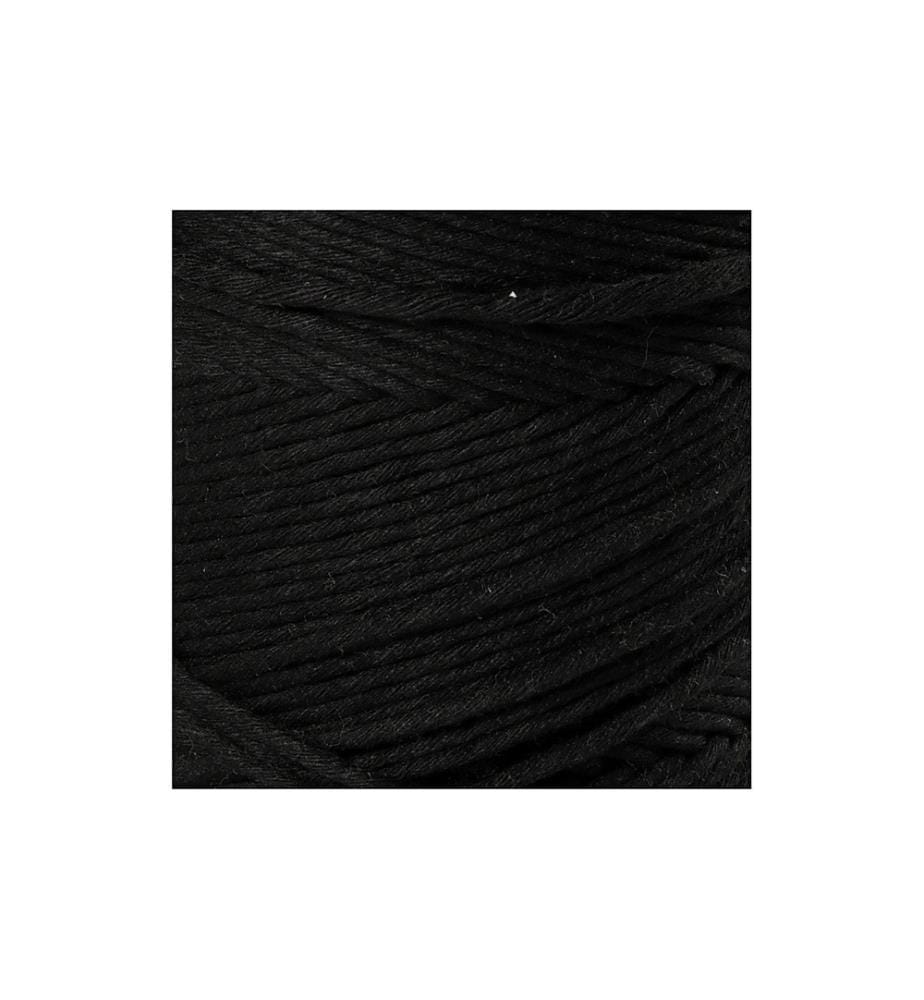 CREATIV COMPANY - Baumwollgarn Makramé 330 g, Schwarz