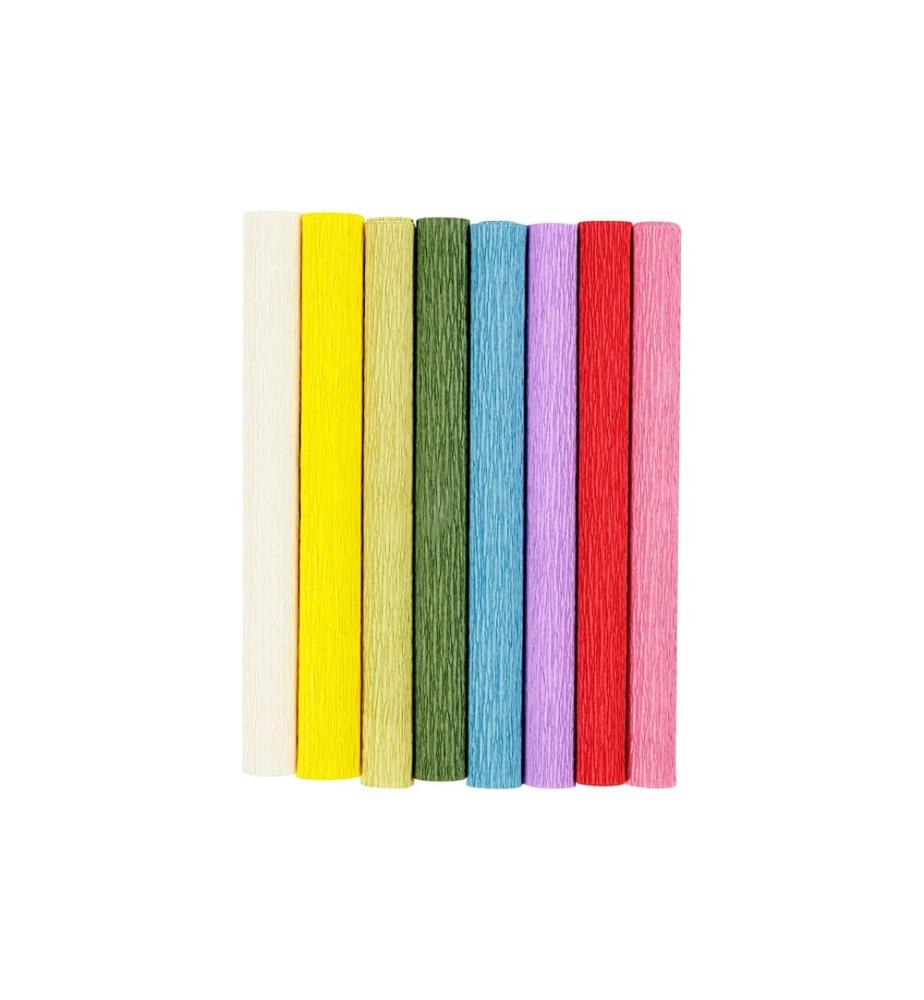 CREATIV COMPANY - Krepppapier Standard 25 x 60 cm, 8 Stück, 105 g/m²