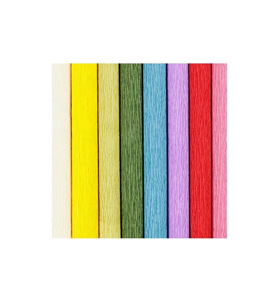 CREATIV COMPANY - Krepppapier Standard 25 x 60 cm, 8 Stück, 105 g/m²