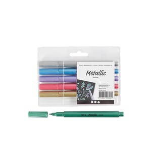 CREATIV COMPANY - Crayon feutre Métallique 6 pièces