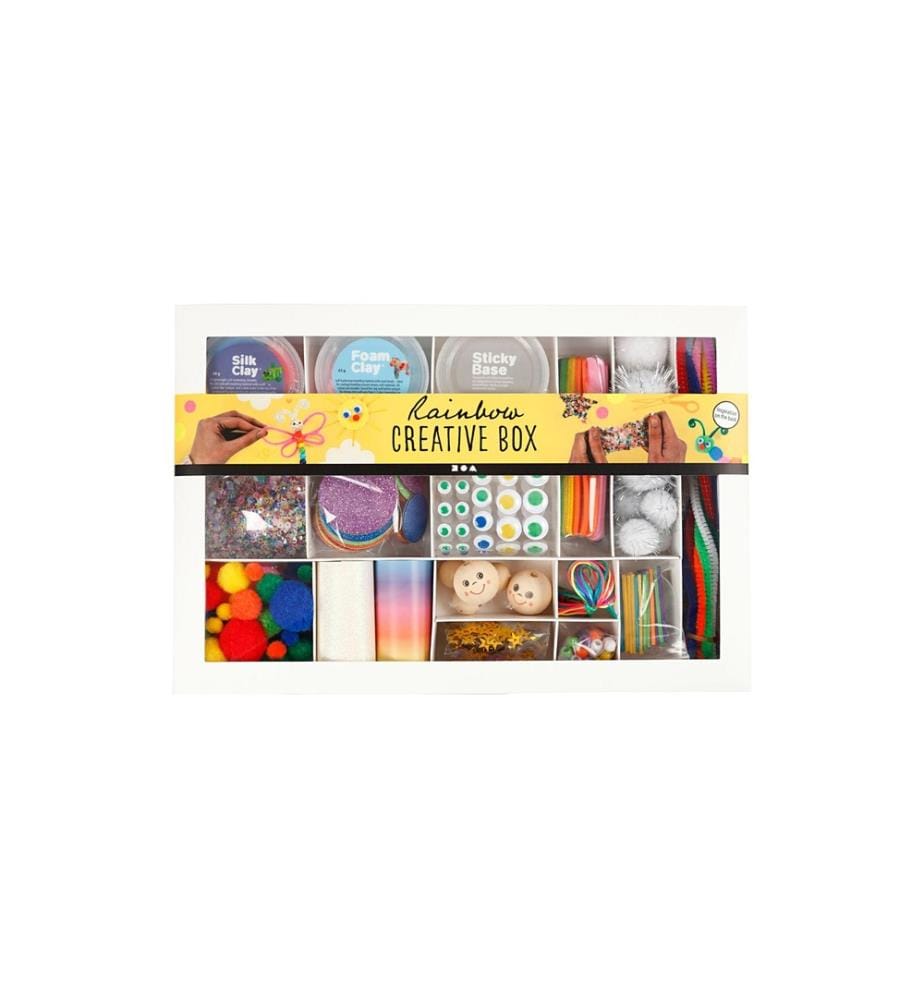 CREATIV COMPANY - Bastelset Kreativbox Regenbogen 16-teilig