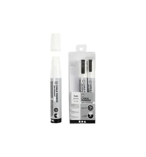 CREATIV COMPANY - Marqueur craie liquide 3 pièces, Blanc
