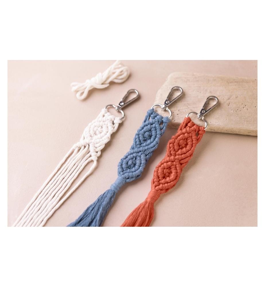 CREATIV COMPANY - Bastelset Mini Macramé Schlüsselringe