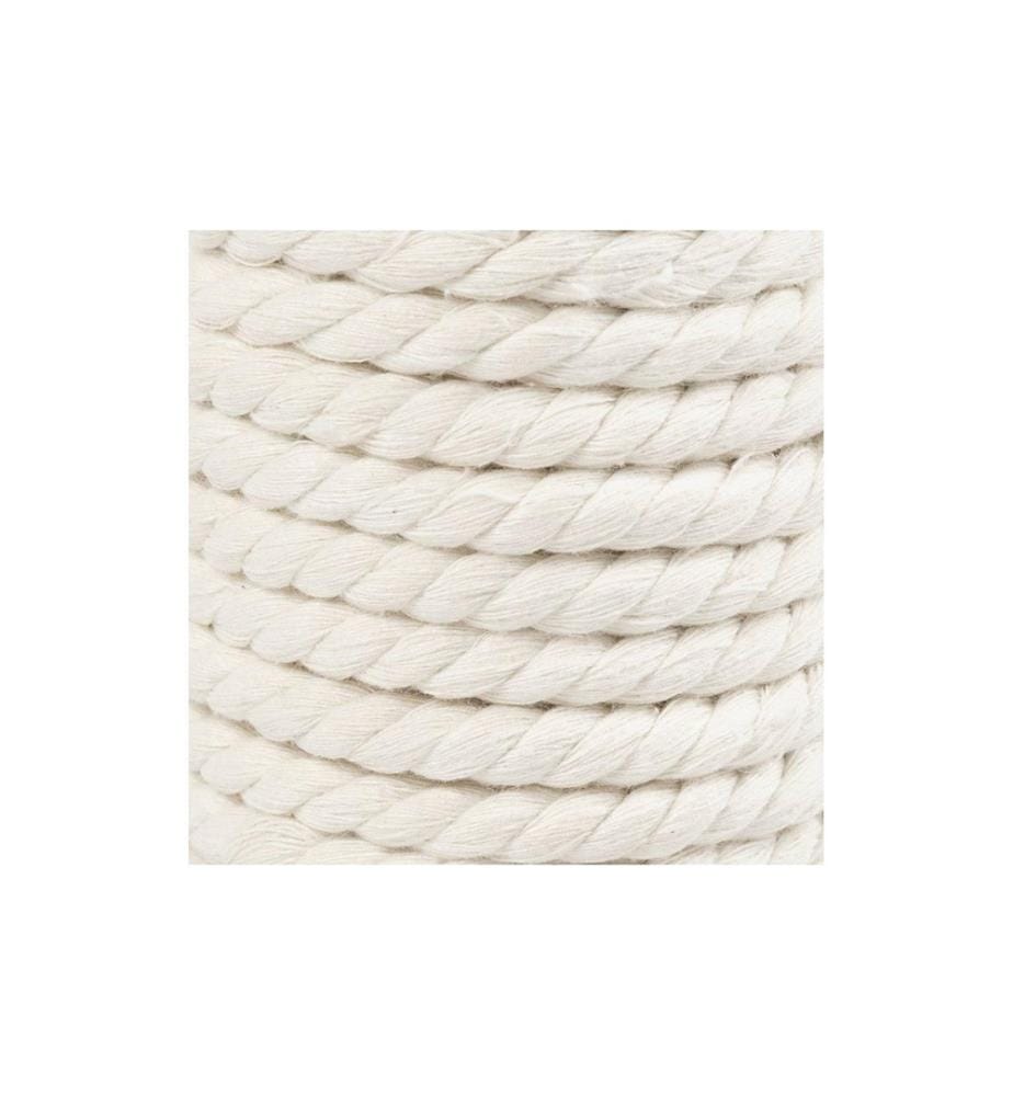 CREATIV COMPANY - Baumwollgarn Macramé Schnur Naturweiss