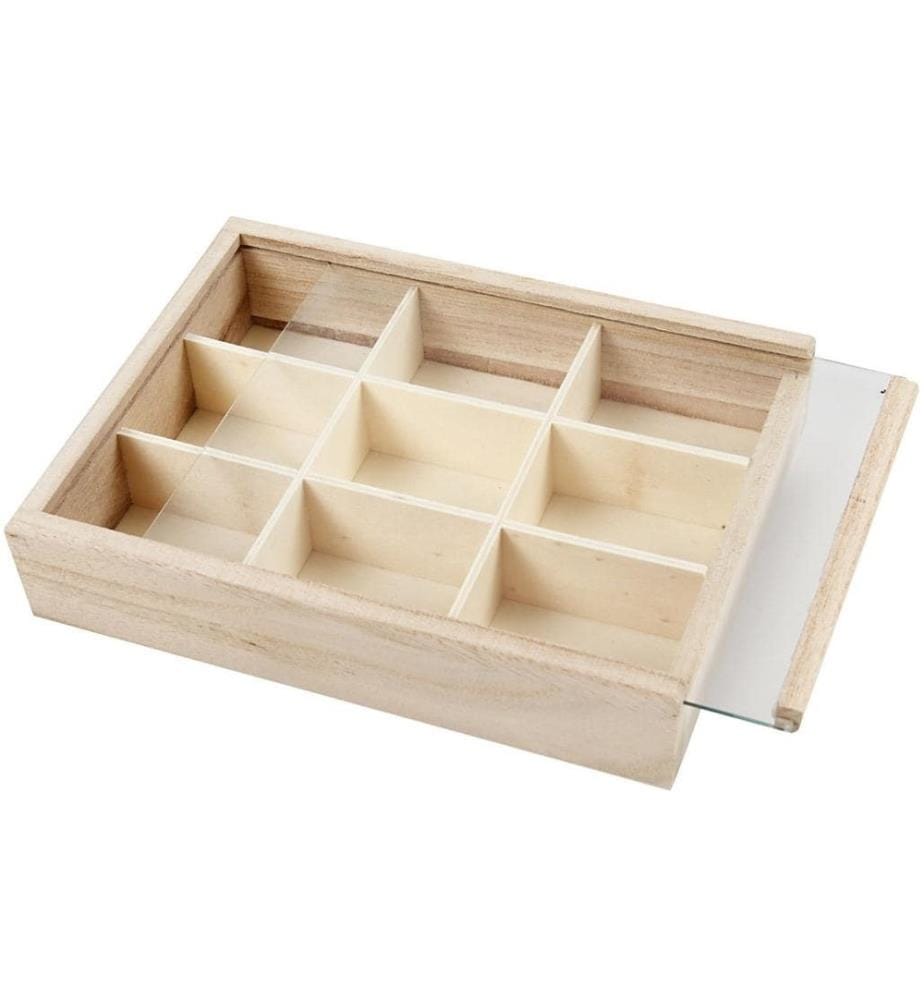 CREATIV COMPANY - Article en bois Set box 17 x 13 x 3.5 cm