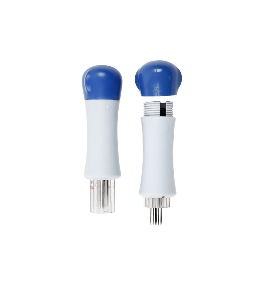CREATIV COMPANY - Aiguille à feutrer Support et 7 aiguilles Bleu/Blanc