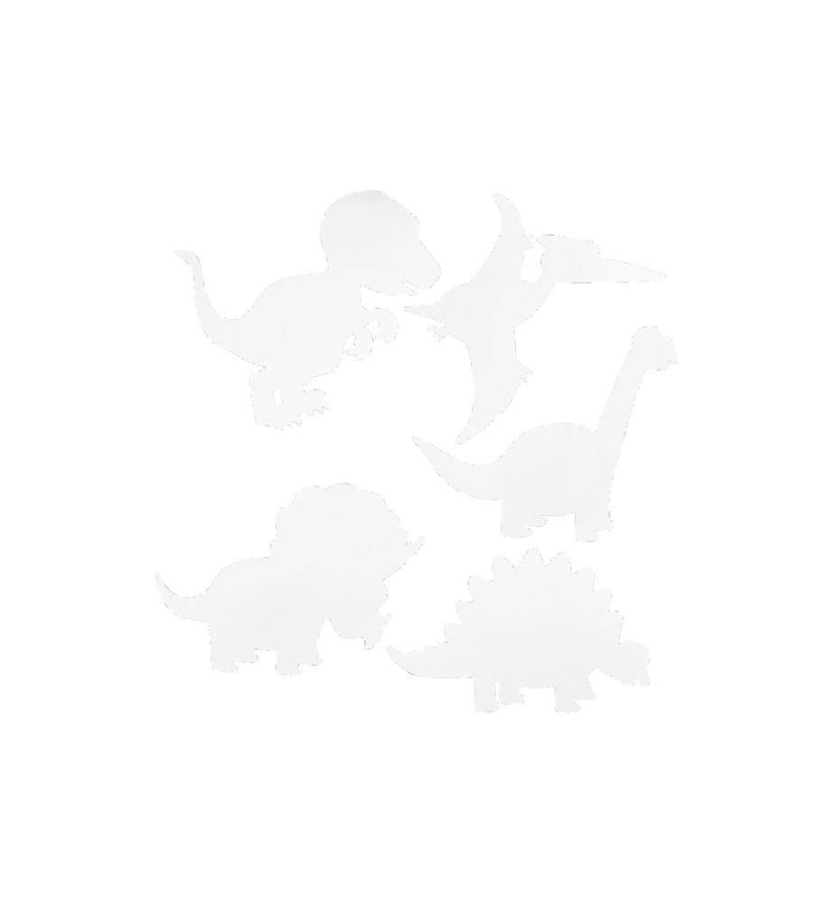 CREATIV COMPANY - Bastelpapier Dinosaurier 16 Stück, Weiss