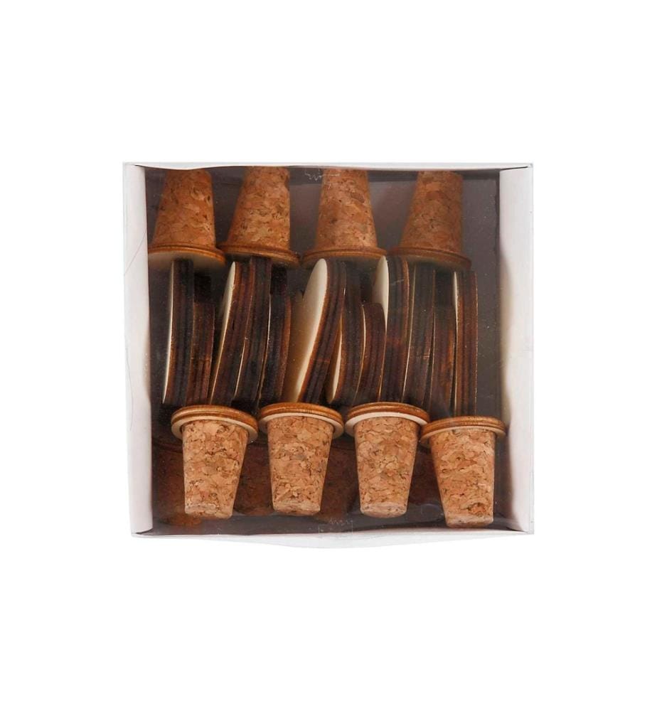 CREATIV COMPANY - Article en bois Bouchon de bouteille 9 cm, 12 pièces