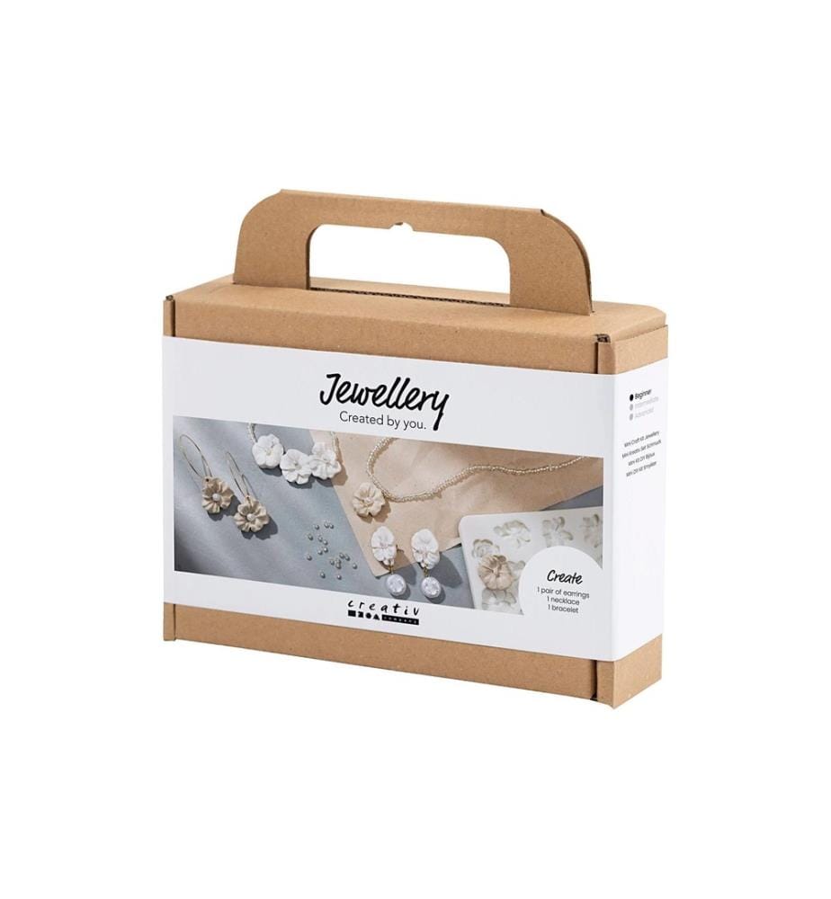 CREATIV COMPANY - Schmuck Bastelset Blumendesign, Beige, Hellbeige