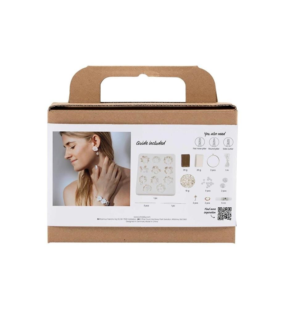 CREATIV COMPANY - Schmuck Bastelset Blumendesign, Beige, Hellbeige