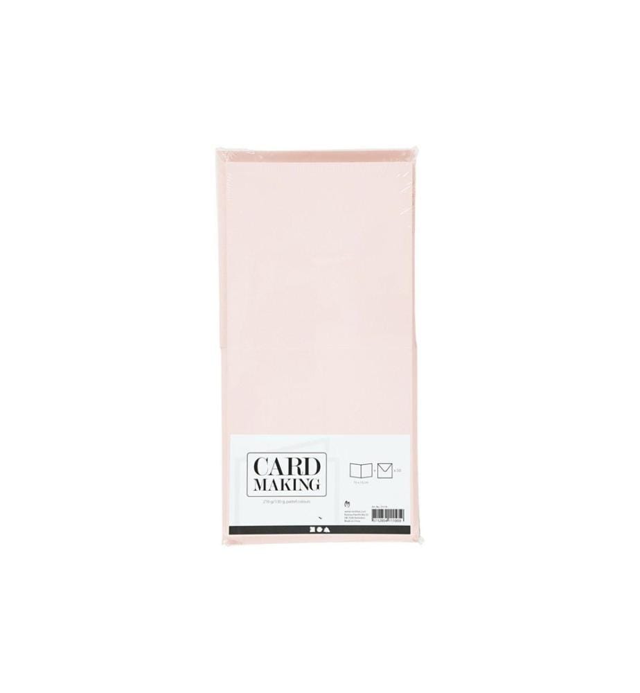 CREATIV COMPANY - Carte vierge 15 x 15 cm 50 kits, pastel