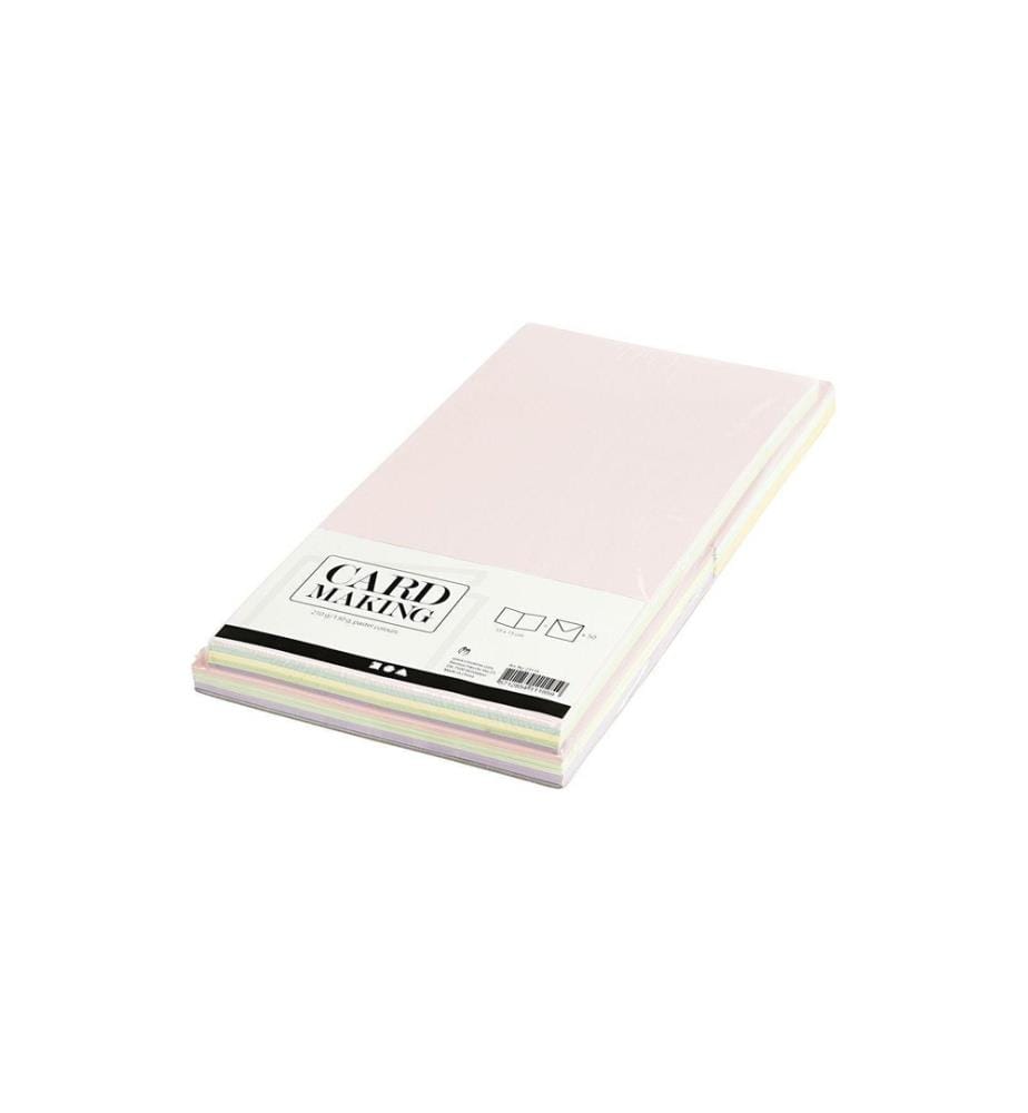 CREATIV COMPANY - Carte vierge 15 x 15 cm 50 kits, pastel