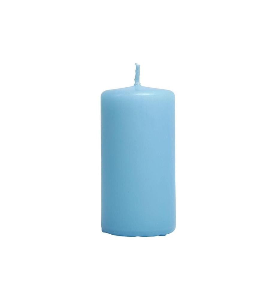 CREATIV COMPANY - Kerzenset Ø 5 cm Hellblau, 6 Stück