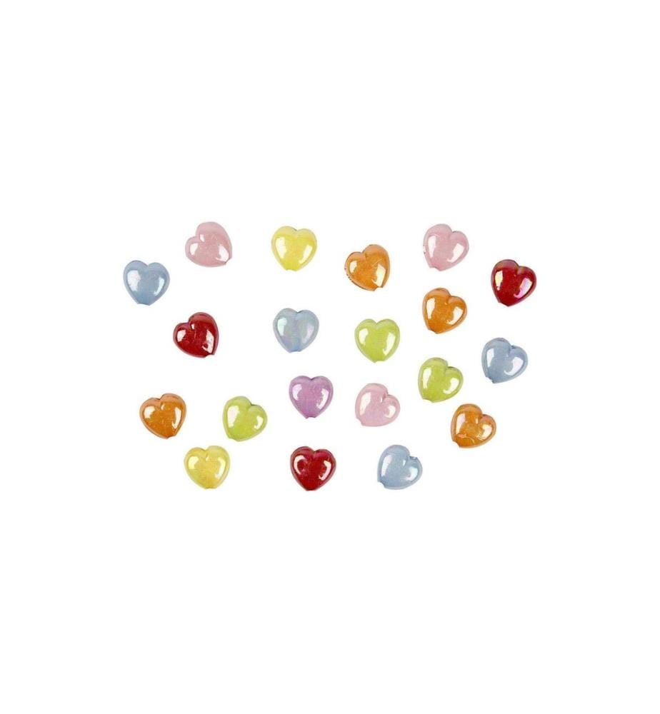 CREATIV COMPANY - Kunststoffperlen 25 mm x 15 mm Herzen
