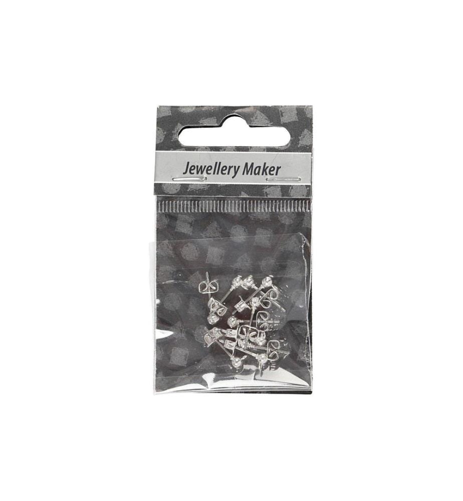 CREATIV COMPANY - Boucle d'oreille 13 mm Plaqué argent, sans nickel, 10 pièces.