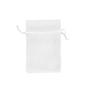 CREATIV COMPANY - Sac en organza Organza 7 x 10 cm Blanc, 10 pièces