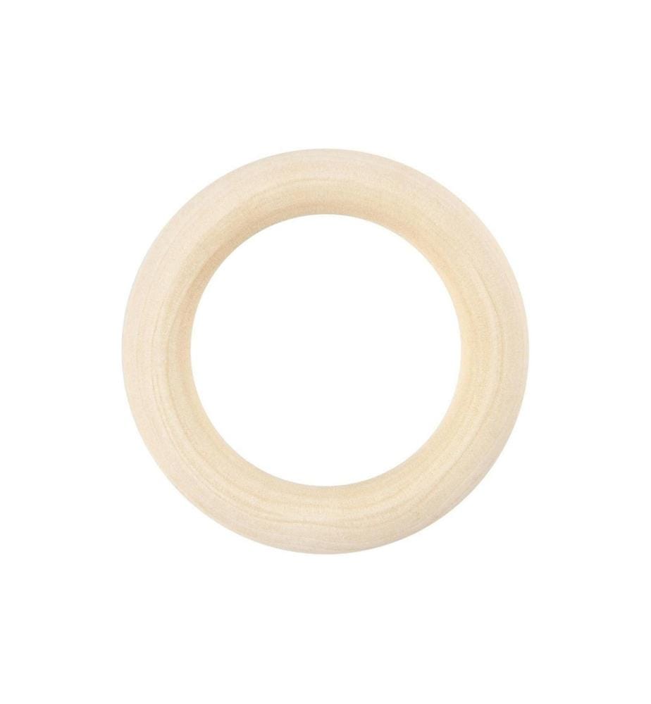 CREATIV COMPANY - Holzkleinteile Ø 5.5 cm Holzring, 6 Stück
