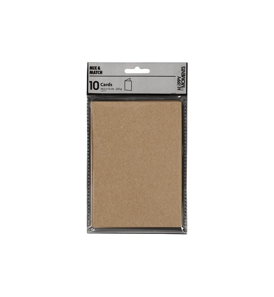 CREATIV COMPANY - Blankokarte 10.5 x 15 cm ohne Couvert, Nature
