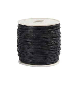 CREATIV COMPANY - Baumwollband 1 mm, Schwarz, 40 m
