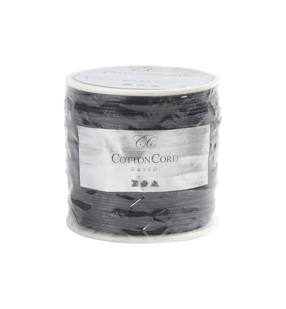 CREATIV COMPANY - Baumwollband 1 mm, Schwarz, 40 m