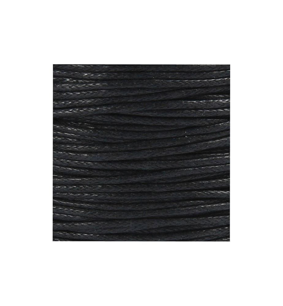 CREATIV COMPANY - Baumwollband 1 mm, Schwarz, 40 m