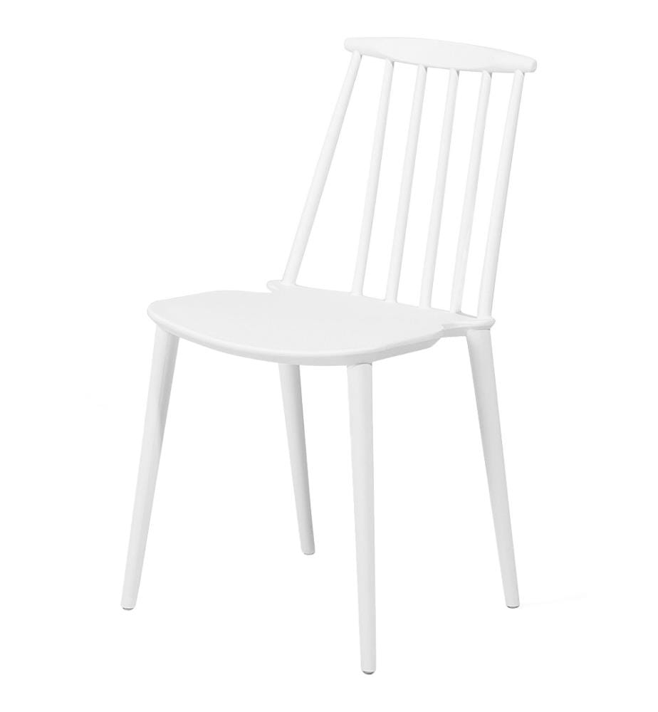 Esszimmerstuhl 2er Set Weiss Kunststoff Modern Minimalismus