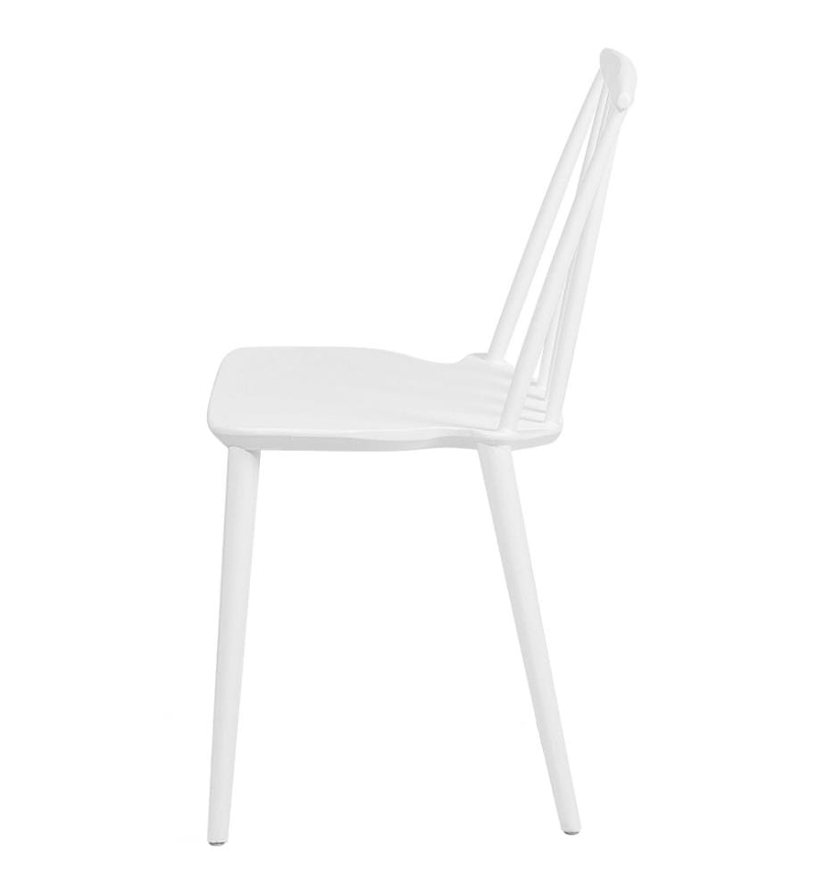 Esszimmerstuhl 2er Set Weiss Kunststoff Modern Minimalismus
