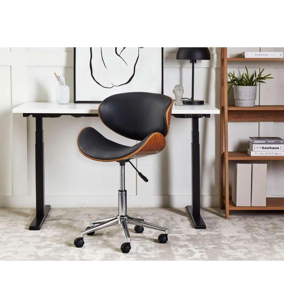 Chaise de bureau ROTTERDAM Cuir PU Noir